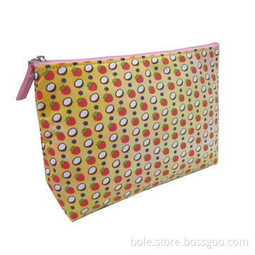 Cute Cosmetic Bag with Berry Printing Made of TC, Suitable for Promotion Purposes